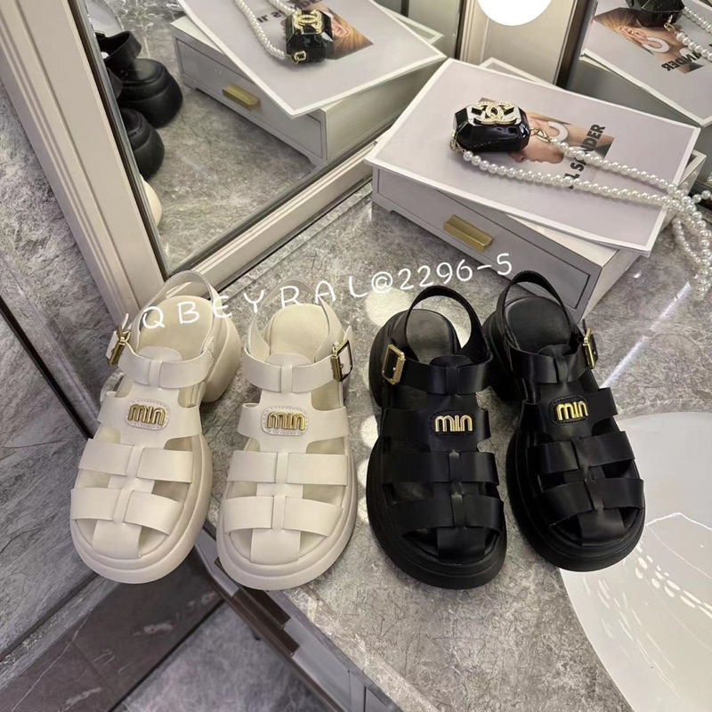 Sandal rọ miumiu qbeyral nâng đế fullbox