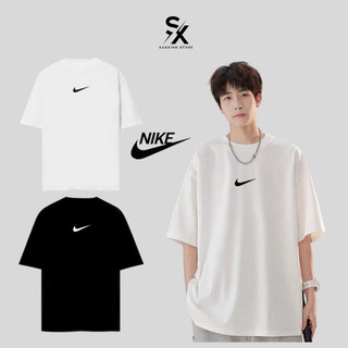 Áo thun nike chính hãng nam nữ unisex áo phông logo thêu cao cấp chất liệu cot ton form rộng cá tính năng động