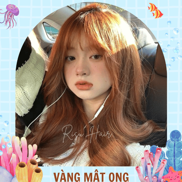 Thuốc Nhuộm Tóc Màu Vàng Mật Ong, Không Tẩy - Risu Hair