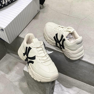 [ Chính Hãng ] Giày MLB Big Ball Chunky A New York Yankees Beige NY màu Be ( 3ASHC101N-50BGS ) | PiuPiu Authentic