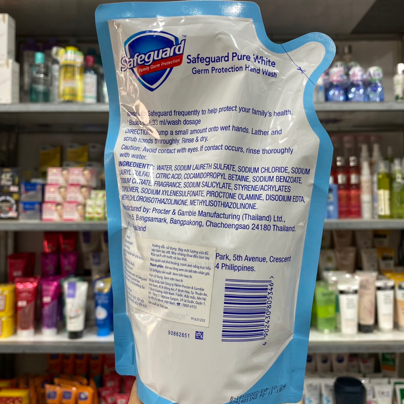 Túi Nước Rửa Tay Diệt Khuẩn SAFEGUARD túi