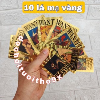 1 pack 10 lá thẻ One Piece mã vàng , wanted One Piece