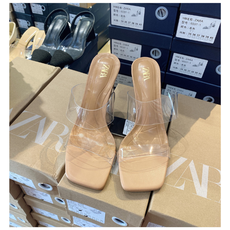 Guốc cao gót 2 quai 9 phân hot trend  2132
