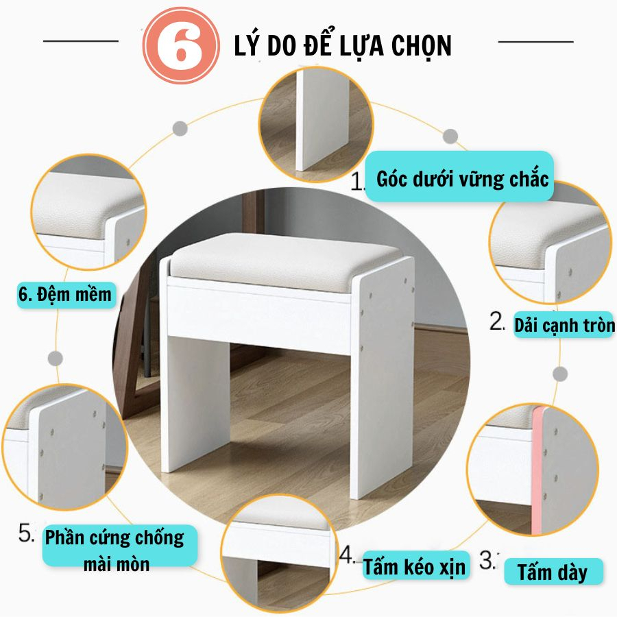 Ghế Bàn Trang Điểm Sang Trọng Cho Phái Nữ Holi.Funiture
