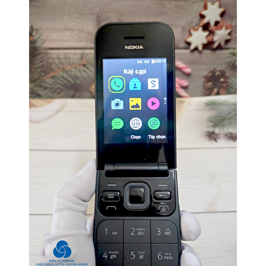 Điện thoại nắp gập Nokia 2720 Flip loa to chữ to cho người già