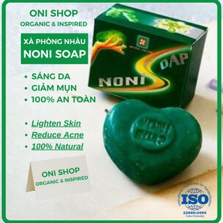 Xà phòng Nhàu Noni Soap  ✨TẶNG TÚI LƯỚI,CÓ GIẤY PHÉP SỞ Y TẾ ✨rửa mặt và tắm 100% thiên nhiên 80gr - Onishop