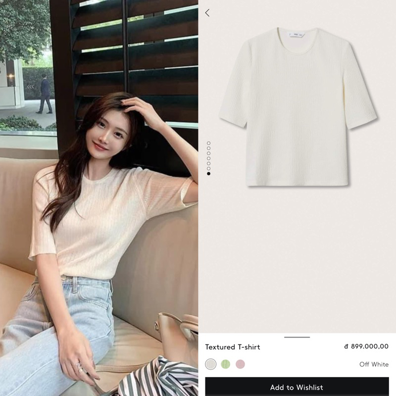 Áo thun tay lỡ Mango Auth vợt sale