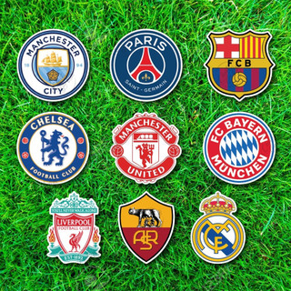 Bộ 9 tem decal chống nước của Câu Lạc Bộ Bóng Đá