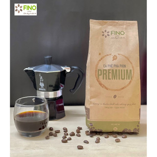 Cà phê rang xay nguyên chất FINO PREMIUM.100% Arabica. Gu Tây.Vị đắng dịu,chua nhẹ. Pha máy, pha phin, cold brew.450g