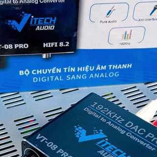 BỘ CHUYỂN ĐỔI ÂM THANH DIGITAL SANG ANALOG VITECH VT08PRO CHÍNH HÃNG.
