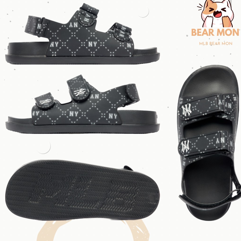 Giày MLB Chunky sandals diamond monogram Boston Red Sox 3Asdcsd33