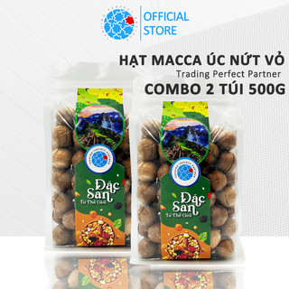 Combo 2 Túi Hạt Macca Úc Nứt Vỏ Trading Perfect Partner - Nhập khẩu từ Úc (500g/Túi)