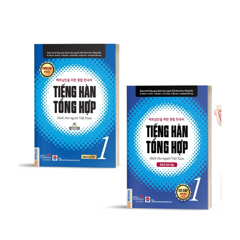 Sách - Combo Tiếng Hàn Tổng Hợp dành cho người Việt Nam - Sơ Cấp 1 ( Giáo trình đen trắng và sbt)