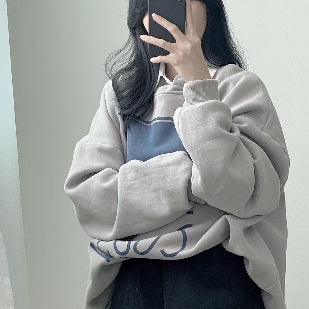 Áo Sweater In Hình Áo Sweater Nam Nữ Form Rộng Chất Cotton Nỉ Ngoại Hàng Xuất Cao Cấp Trơn Cổ Tròn Dài Tay - immin.h