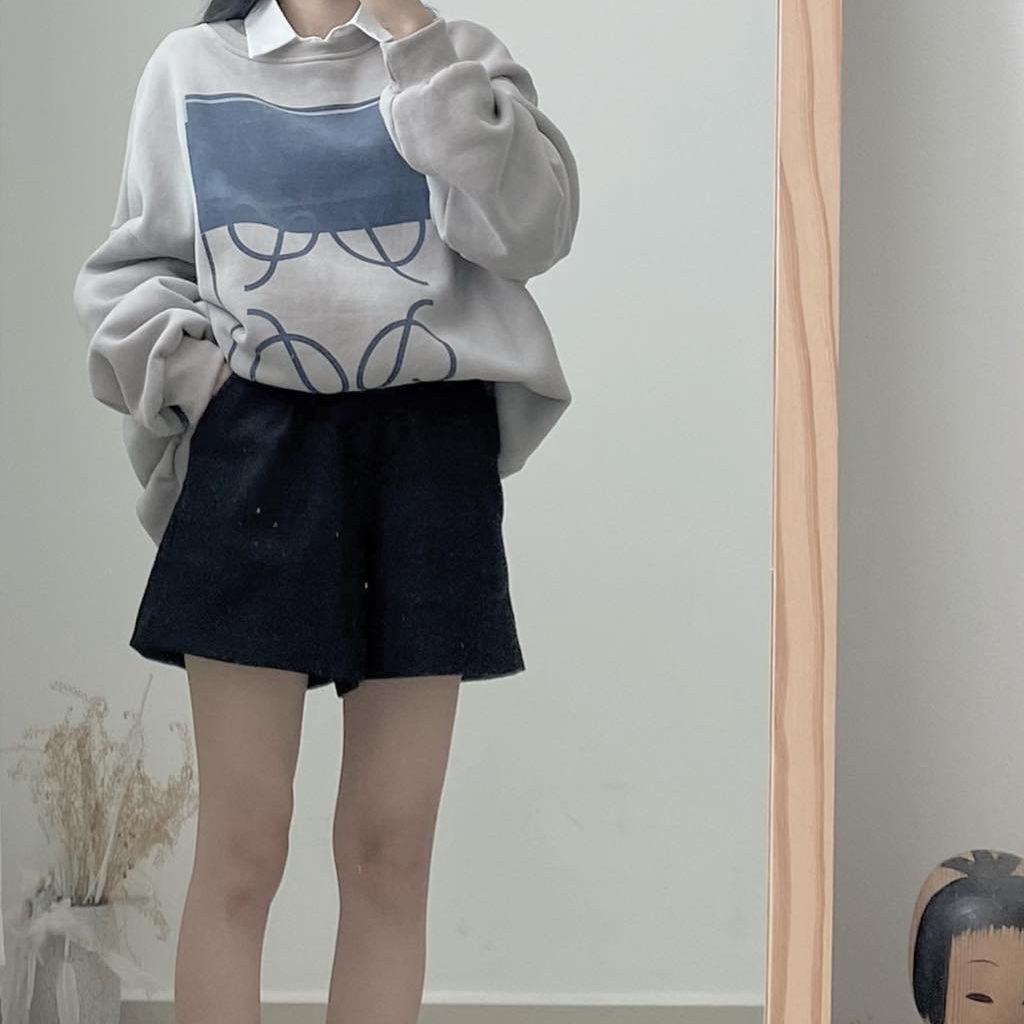 Áo Sweater In Hình Áo Sweater Nam Nữ Form Rộng Chất Cotton Nỉ Ngoại Hàng Xuất Cao Cấp Trơn Cổ Tròn Dài Tay - immin.h