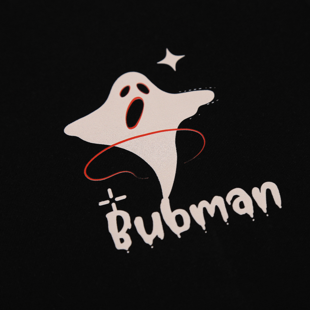 Áo thun tay lỡ GHOSY phông Unisex nam nữ Cotton oversize form rộng BUBMAN OS 009