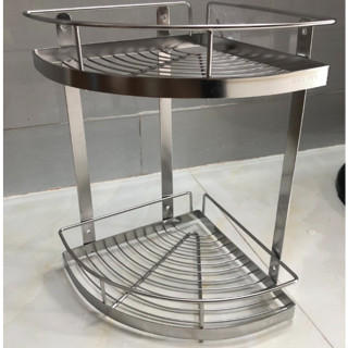 Kệ góc đa năng nhà tắm 1 tầng 2 tầng inox 304 cao cấp không gỉ sét, kệ góc lưới 2 tầng, inox 304 chống han rỉ