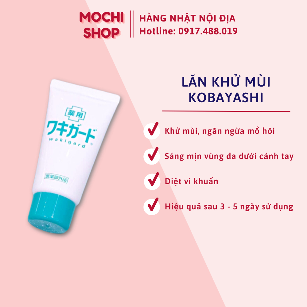 Lăn gel khử mùi hôi nách Kobayashi Nhật Bản - lăn khử mùi hôi nách kobayashi 50g | BigBuy360 - bigbuy360.vn