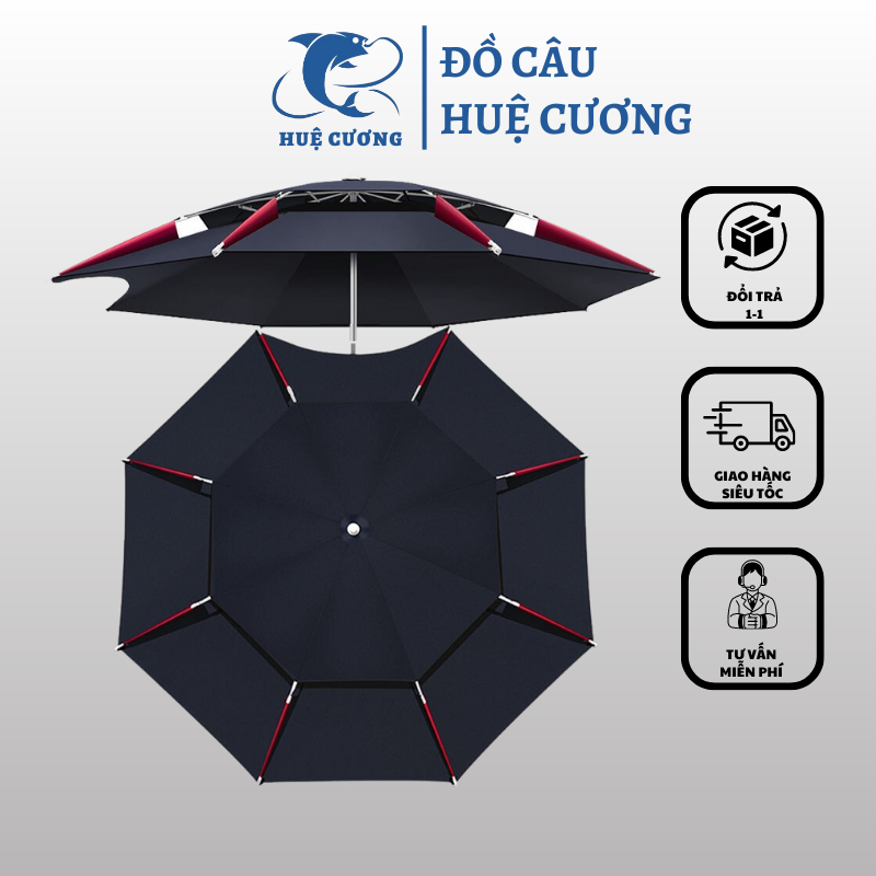 Ô Câu Cá - Dù Che Nắng Câu Cá 2 Tầng Che Mưa Che Nắng Dã Ngoại - HC74