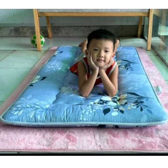 Nệm cho bé sơ sinh mầm non tiểu học đi học, đệm em bé gấp gọn dày 5cm