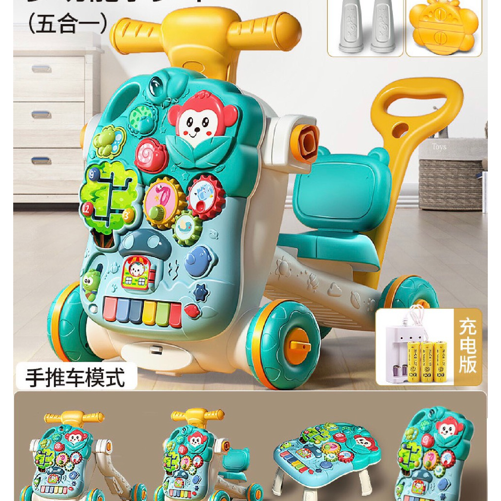 Xe tập đi, xe chòi chân, bàn nhạc đa năng 4in1 cao cấp ( xe chòi chân,bàn nhạc,xe đẩy ,tập đi