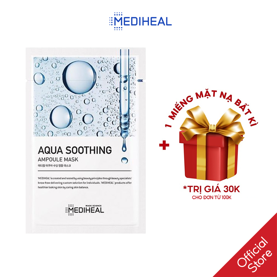 Mặt nạ cấp ẩm siêu dưỡng chất Mediheal Aqua Soothing Ampoule Mask 25ml [K201]