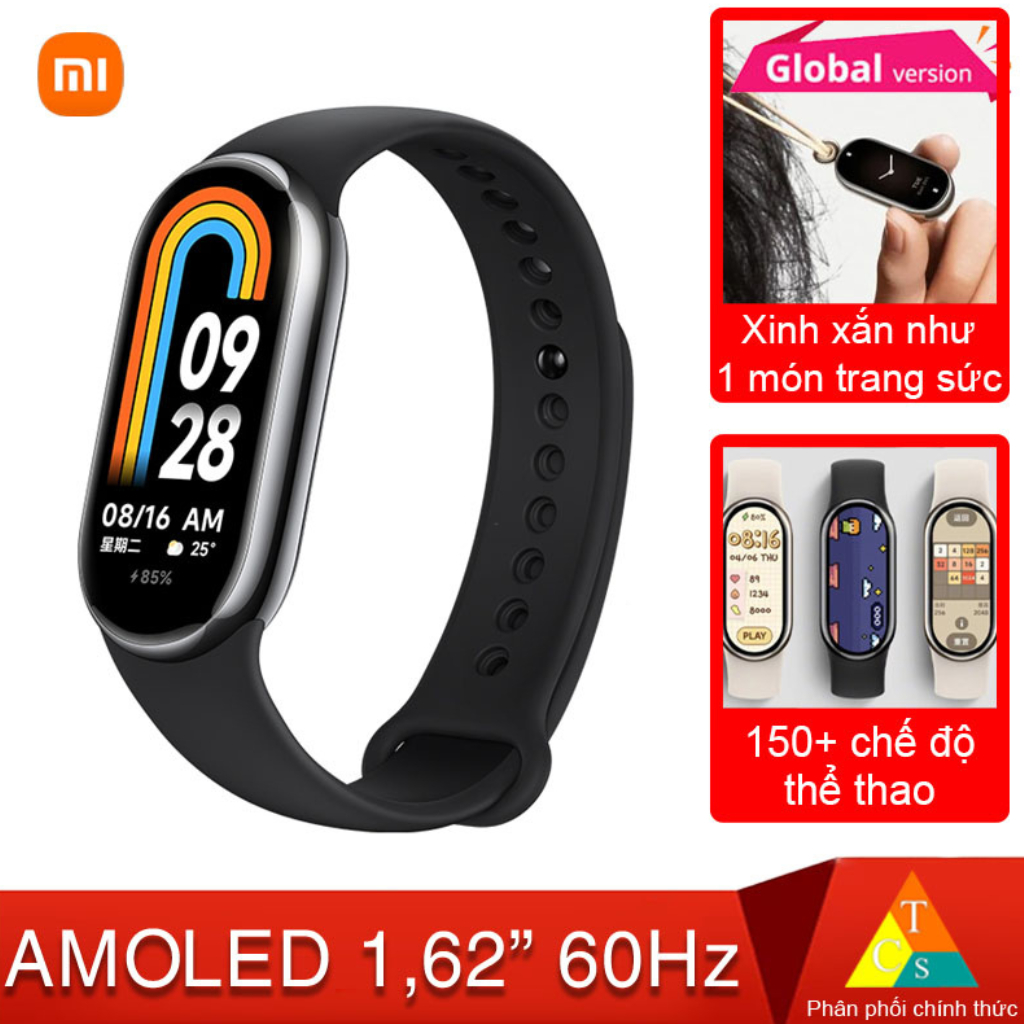 Vòng đeo tay thông minh Mi Band 8 Miband8 -Smart band8 bản quốc tế full tiếng việt | BigBuy360 - bigbuy360.vn