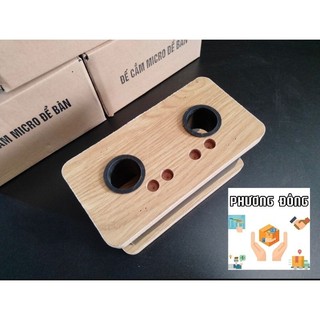 Chân Micro - Chân Micro Để Bàn - Đế Cắm Micro Để Bàn Gỗ MDF