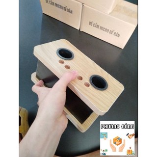 Chân Micro - Chân Micro Để Bàn - Đế Cắm Micro Để Bàn Gỗ MDF