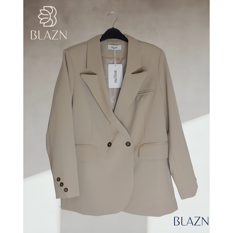 (Ảnh thật 100%) Áo blazer nữ áo vest dài tay khoác ngoài phong cách hàn quốc 2 lớp dày dặn