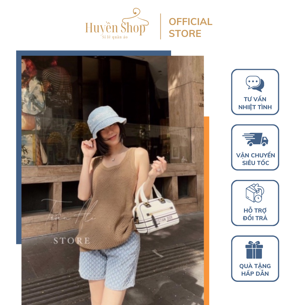 Áo Len Lưới Sát Nách 3 Lỗ Chuẩn Mẫu - Huyền Shop