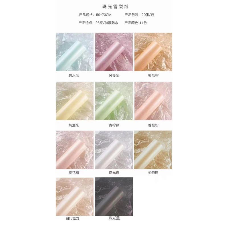 Sỉ tập 20 tờ giấy nến ánh trai gói viền hoa,gói quà