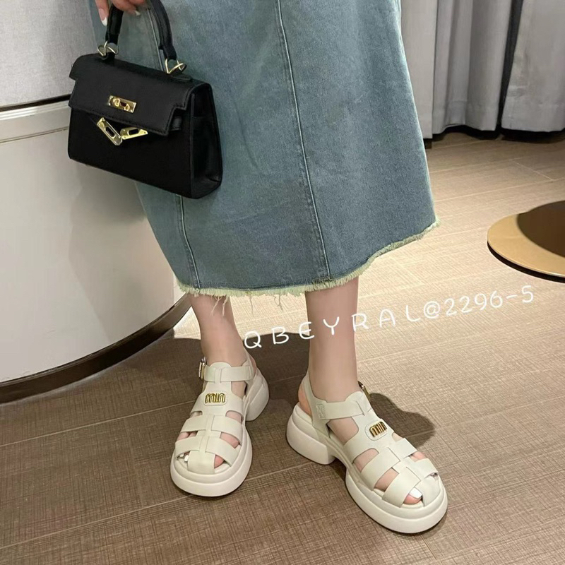 Sandal rọ miumiu qbeyral nâng đế fullbox