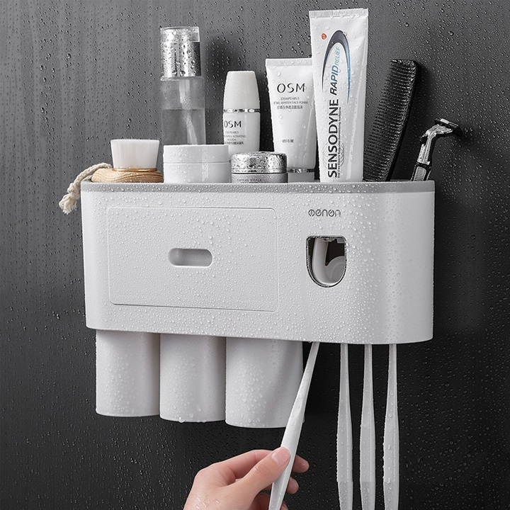 Bộ Nhả Kem Đánh Răng Tự Động OENON Chính Hãng, Kệ Phòng Tắm Thông Minh Cao Cấp