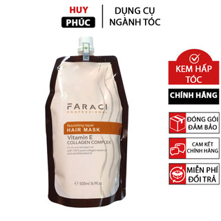 Kem ủ tóc Faraci Collagen chính hãng 500ml, kem hấp tóc Faraci phục hồi tóc hư tổn