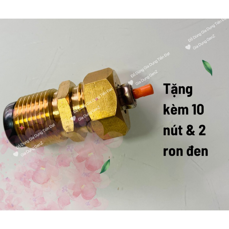 Đầu Sạc Gas từ bình 12KG Sang Bình Gas Lon MiNi - Tặng kèm 10 Nút Nhựa Và 2 Ron Đen