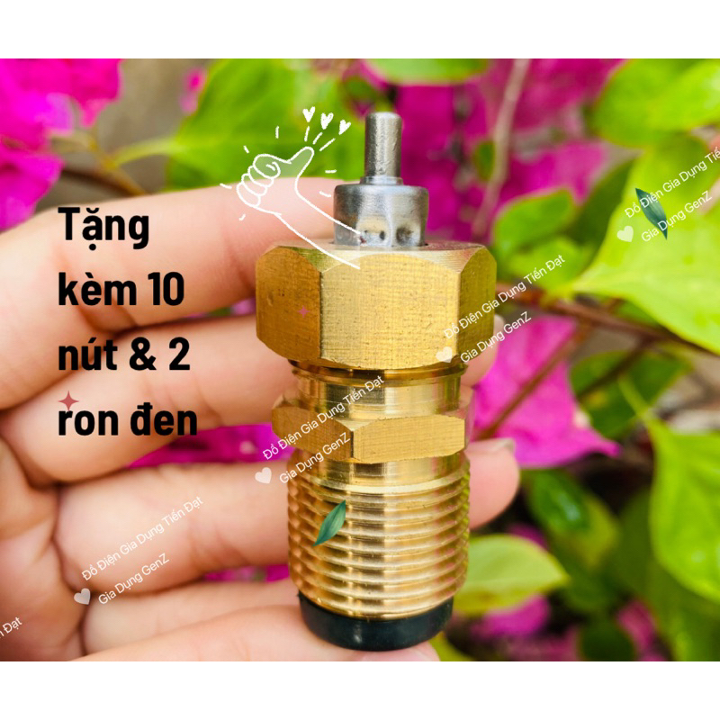 Đầu Sạc Gas từ bình 12KG Sang Bình Gas Lon MiNi - Tặng kèm 10 Nút Nhựa Và 2 Ron Đen