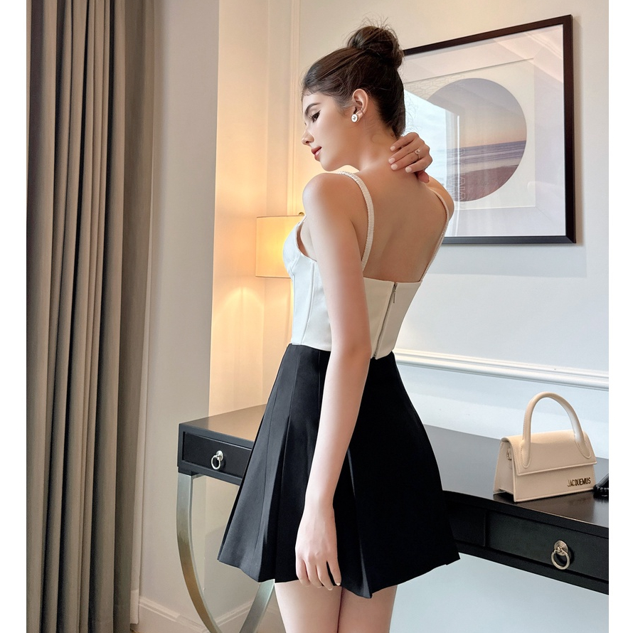 Áo croptop coset dây nhún , Peace House Clothing