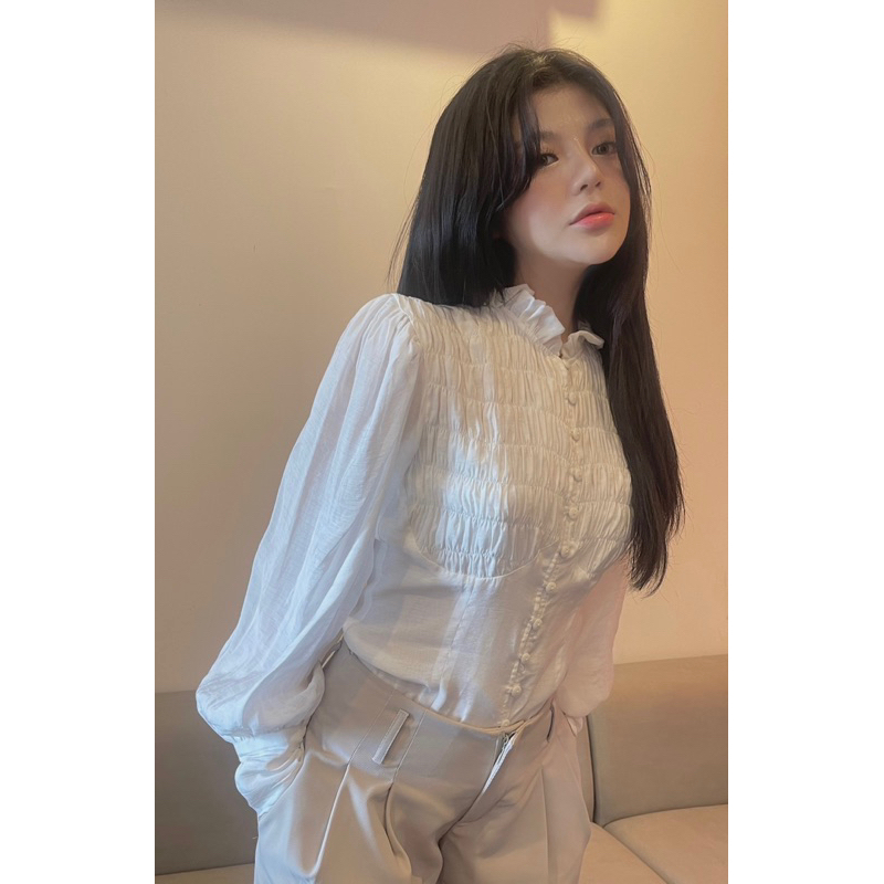 LadyQueen- Áo sơ mi trắng kiểu nữ-Taylor shirt