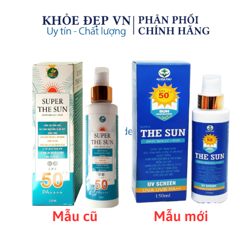 Kem chống nắng super the sun white skin giúp chống nắng , chống trôi trong nước, dưỡng ẩm da – hộp 150ml