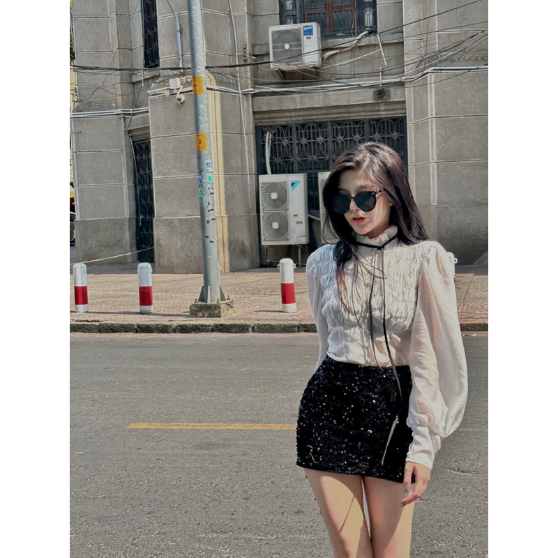 LadyQueen- Áo sơ mi trắng kiểu nữ-Taylor shirt