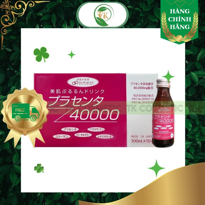 Nước uống tinh chất nhau thai Collagen Placenta 40000 hộp 10 chai