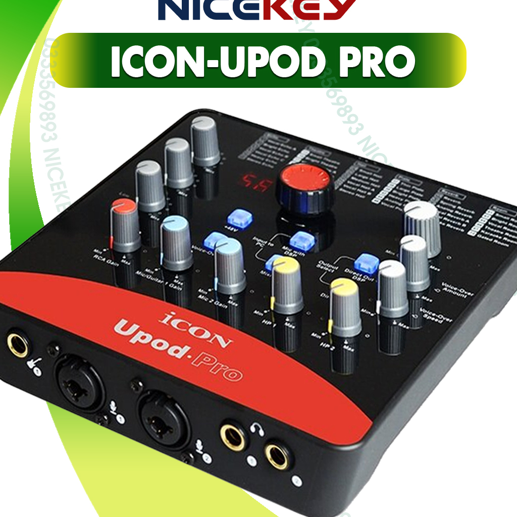 Combo Livestream Thu Âm TAKSTAR Mic SM-8B, Soundcard Icon Upod Pro, Tai nghe TS2260