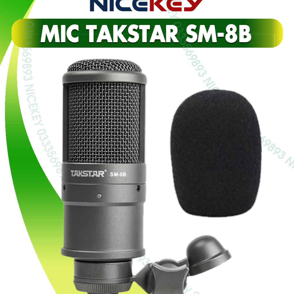 Combo Livestream Thu Âm TAKSTAR Mic SM-8B, Soundcard Icon Upod Pro, Tai nghe TS2260