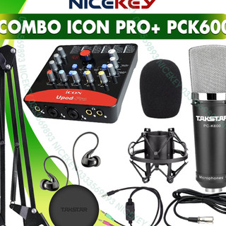 Combo Livestream Thu Âm TAKSTAR Mic PC-K600, Soundcard Icon Upod Pro, Tai nghe TS2260 [BH 1 NĂM]