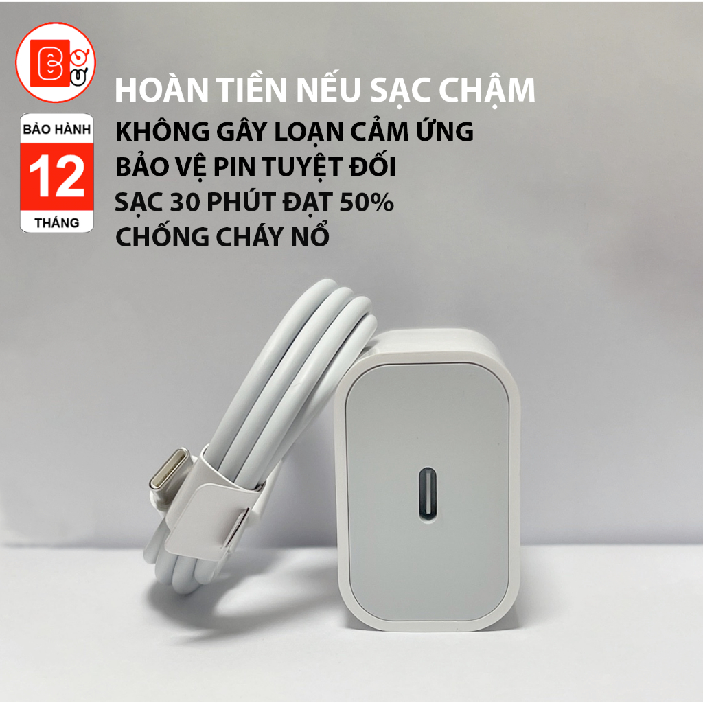 Sạc Nhanh Ip 20W, Dây cáp sạc nhanh, Củ Sạc nhanh- Bơ Bư