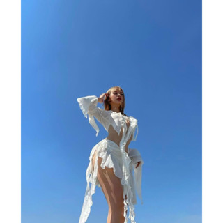 CHÂN VÁY XẺ GỢN SÓNG 2 TẦNG (Hình Sàn Chụp Thật Sản Phẩm)