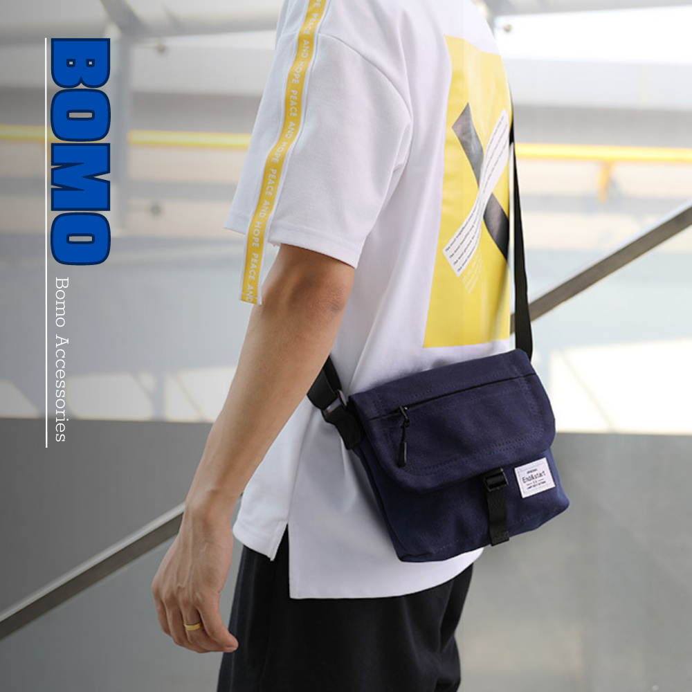 Túi Đeo Chéo Nam Nữ Mini Phong Cách Túi Messenger Mini Vải Dày 2 Lớp Đi Làm, Đi Học, Đi Chơi BM37 - BOMO