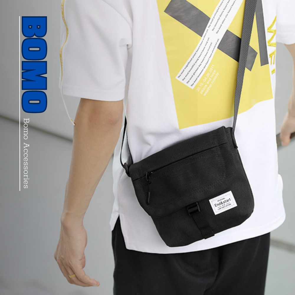 Túi Đeo Chéo Nam Nữ Mini Phong Cách Túi Messenger Mini Vải Dày 2 Lớp Đi Làm, Đi Học, Đi Chơi BM37 - BOMO