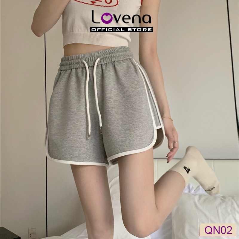 Quần Đùi Nữ Mặc Nhà Ống Rộng Nỉ Da Cá Lovena QN02 | BigBuy360 - bigbuy360.vn